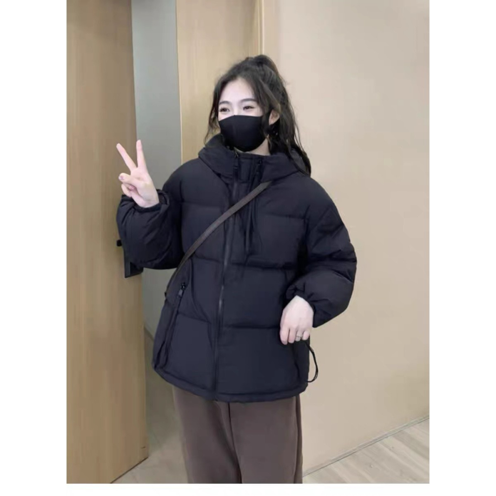 〖奈看服飾〗秋冬 時尚輕薄 拉鍊連帽麵包羽絨服-細節圖10