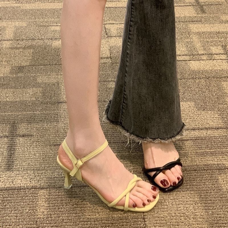 復古粗根一字帶涼鞋-細節圖4