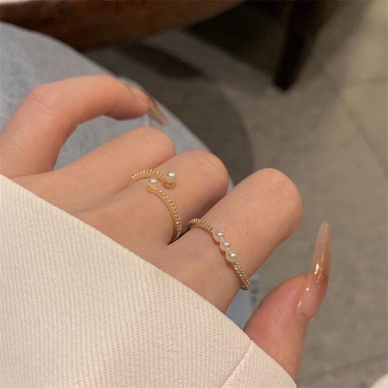 珍珠戒指三件套-細節圖4