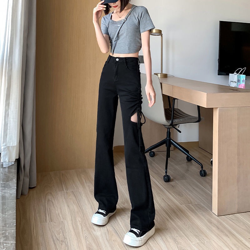 微破喇叭牛仔褲-細節圖5