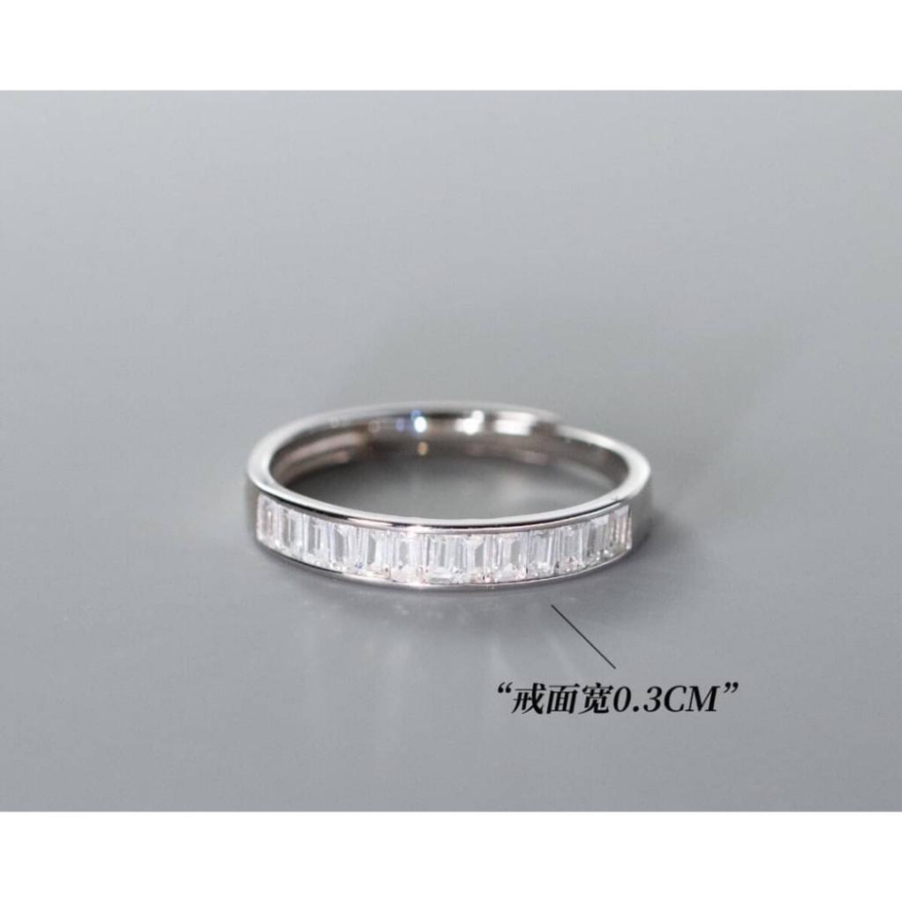 《真愛鍊Cherish 》S925純銀戒指  鑲嵌排鑽鋯石真的很閃 貴氣 時尚  流行 好搭配-細節圖2