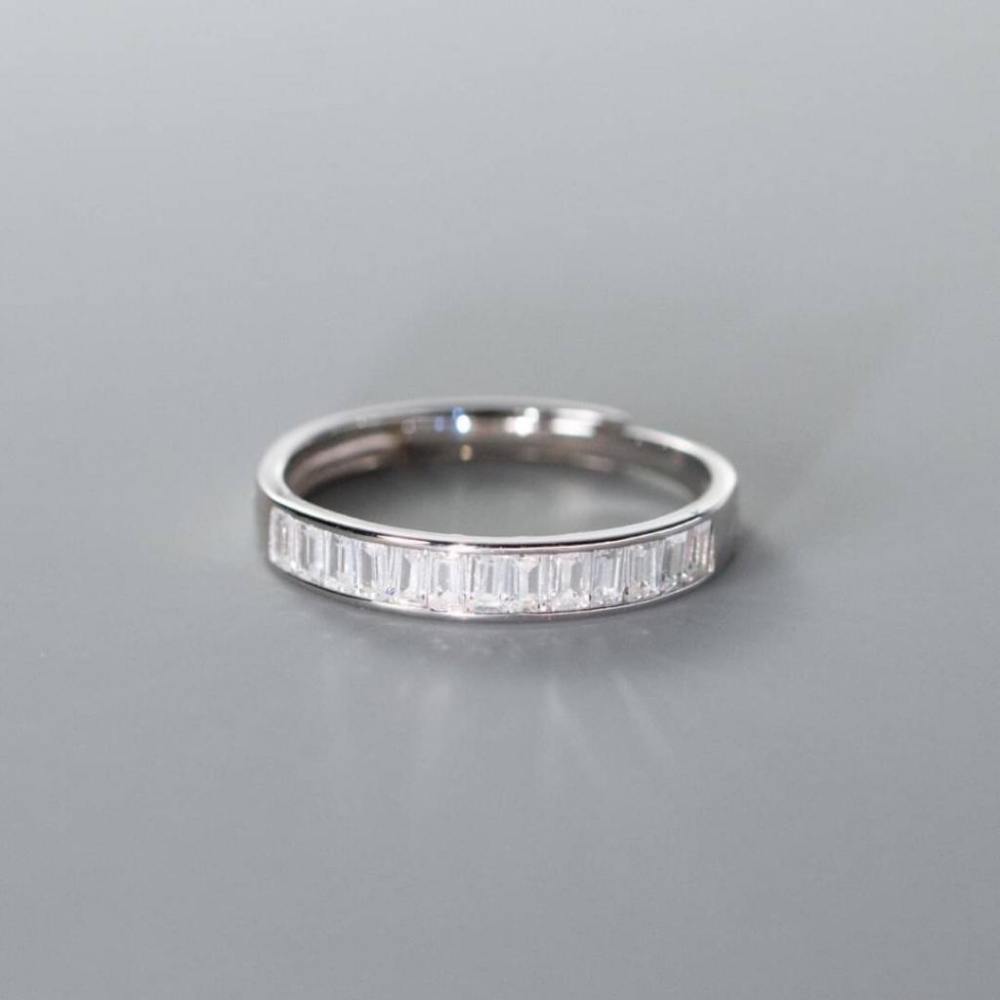 《真愛鍊Cherish 》S925純銀戒指  鑲嵌排鑽鋯石真的很閃 貴氣 時尚  流行 好搭配-細節圖5