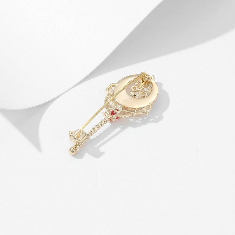 《真愛鍊Cherish》母貝貝殼製作鑰匙樣式的胸針  精湛的工藝 男女胸針-細節圖4