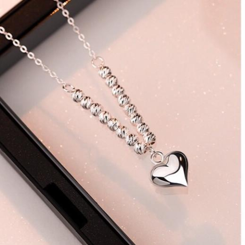 《真愛鍊Cherish 》S925純銀項鍊 愛心樣式最流行的樣式 小圓珠時來運轉
