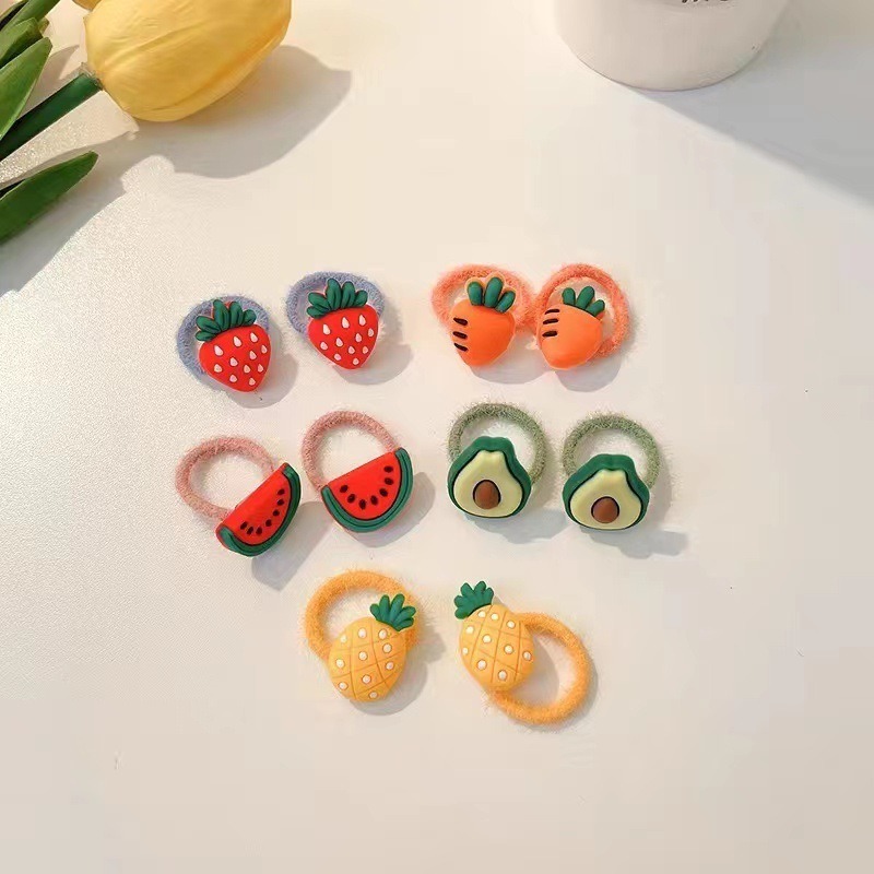 可愛女童髮圈 髮圈 兒童髮圈 大腸髮圈-草莓10件組 兒童髮圈不咬髮 小髮圈 幼兒髮圈 不咬髮髮圈 大腸圈 拇指圈-規格圖9