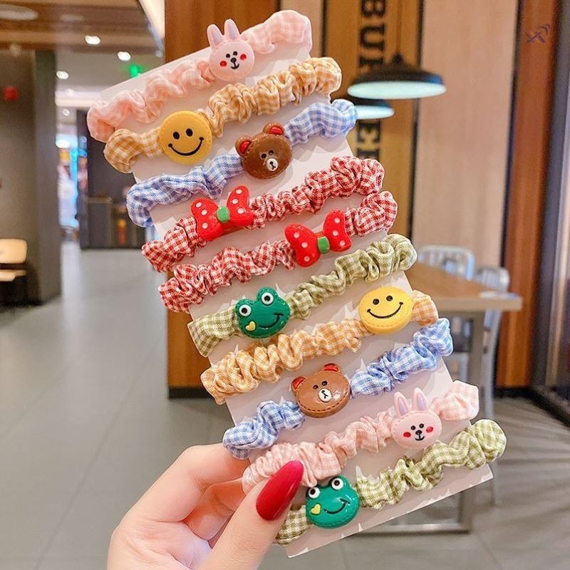 可愛女童髮圈 髮圈 兒童髮圈 大腸髮圈-草莓10件組 兒童髮圈不咬髮 小髮圈 幼兒髮圈 不咬髮髮圈 大腸圈 拇指圈-規格圖9