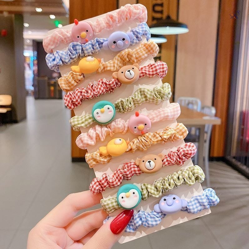 可愛女童髮圈 髮圈 兒童髮圈 大腸髮圈-草莓10件組 兒童髮圈不咬髮 小髮圈 幼兒髮圈 不咬髮髮圈 大腸圈 拇指圈-規格圖9