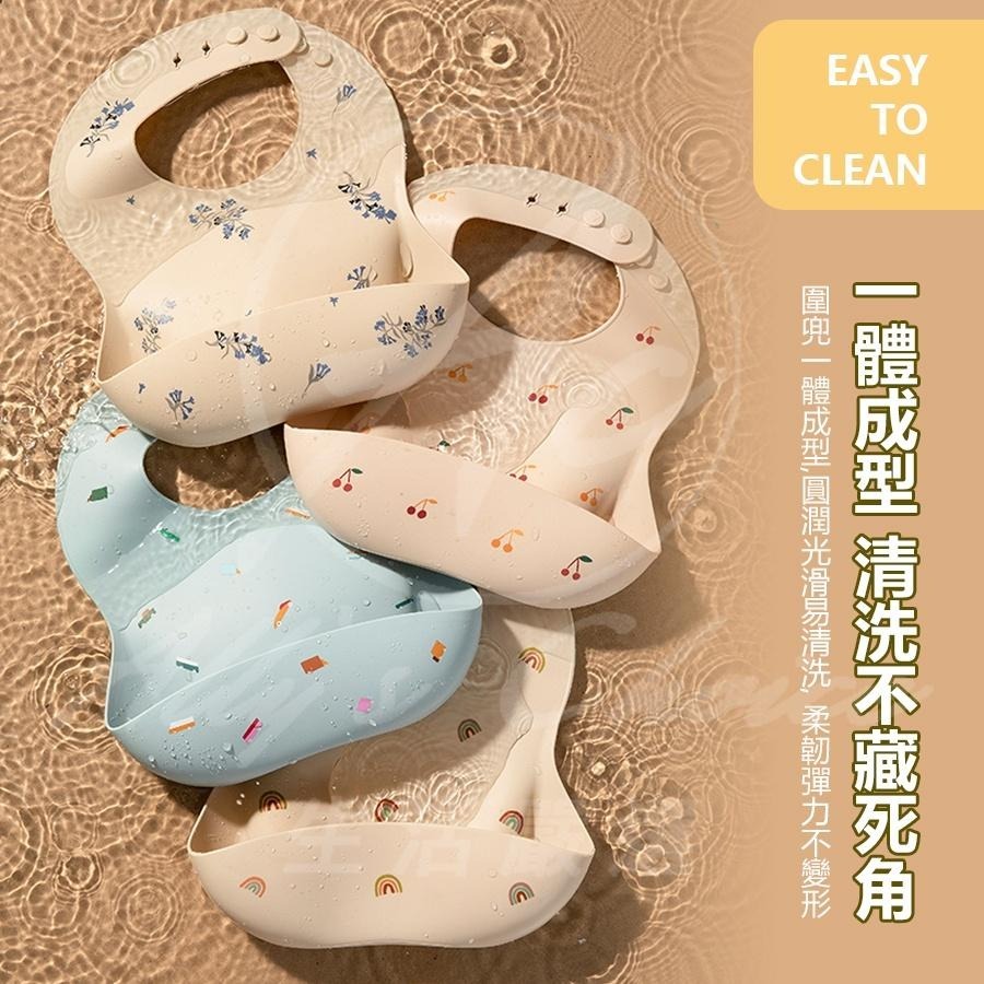 【加厚立體大開口】防水圍兜 矽膠圍兜 吃飯圍兜 圍兜 圍兜兜吃飯 寶寶圍兜-熊熊 副食品【不含BPA】【AC生活嚴選】-細節圖9