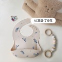 【加厚立體大開口】防水圍兜 矽膠圍兜 吃飯圍兜 圍兜 圍兜兜吃飯 寶寶圍兜-熊熊 副食品【不含BPA】【AC生活嚴選】-規格圖9
