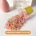兒童髮圈 髮圈 兒童橡皮筋不咬髮 兒童髮圈罐裝300個-竹節紋奶油三色 小髮圈 幼兒髮圈 不咬髮髮圈 兒童橡皮筋 拇指圈-規格圖9