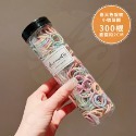 兒童髮圈 髮圈 兒童橡皮筋不咬髮 兒童髮圈罐裝300個-竹節紋奶油三色 小髮圈 幼兒髮圈 不咬髮髮圈 兒童橡皮筋 拇指圈-規格圖9