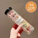 兒童髮圈 髮圈 兒童橡皮筋不咬髮 兒童髮圈罐裝300個-竹節紋奶油三色 小髮圈 幼兒髮圈 不咬髮髮圈 兒童橡皮筋 拇指圈-規格圖9