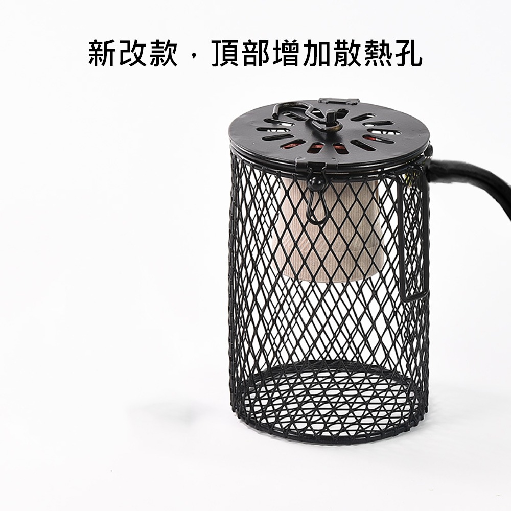 迷你網籠燈具+陶瓷加熱燈75W/100W | 遠紅外線 爬蟲 陸龜 鸚鵡 免子 鼠 雛鳥 加熱墊-細節圖2