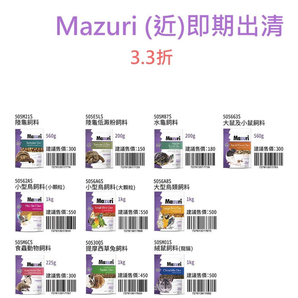 Mazuri 絨鼠飼料(龍貓) 1kg 原包裝 | 1公斤 即期出清 瑪滋力 Chinchilla 南美栗鼠 金吉拉鼠-細節圖3