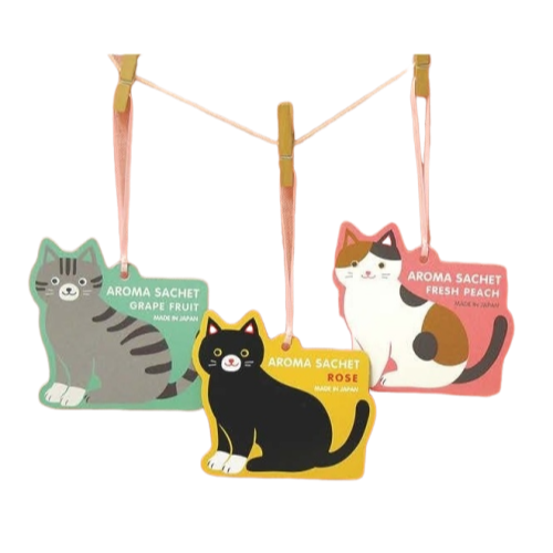 台灣現貨 貓咪芳香袋 香囊 香薰香包 香薰袋 氣味袋 香袋 衣物芳香袋 衣物香氛 車用香片 汽車香片 香氛吊卡 送禮小物-細節圖2