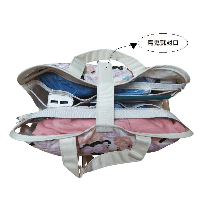 防水可愛貓咪手提旅行收納包 行李袋 拉桿包 插杆行李包 登機包 出國旅行 旅遊 出遊 郊遊 整理打包 換季收納-細節圖5