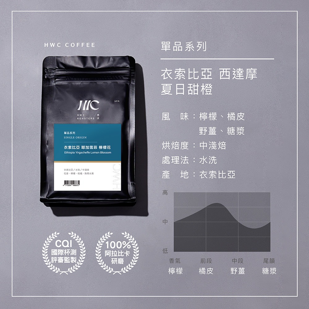 【HWC 黑沃咖啡】單品系列-咖啡豆-半磅227g x 3包(衣索比亞/瓜地馬拉)-細節圖2