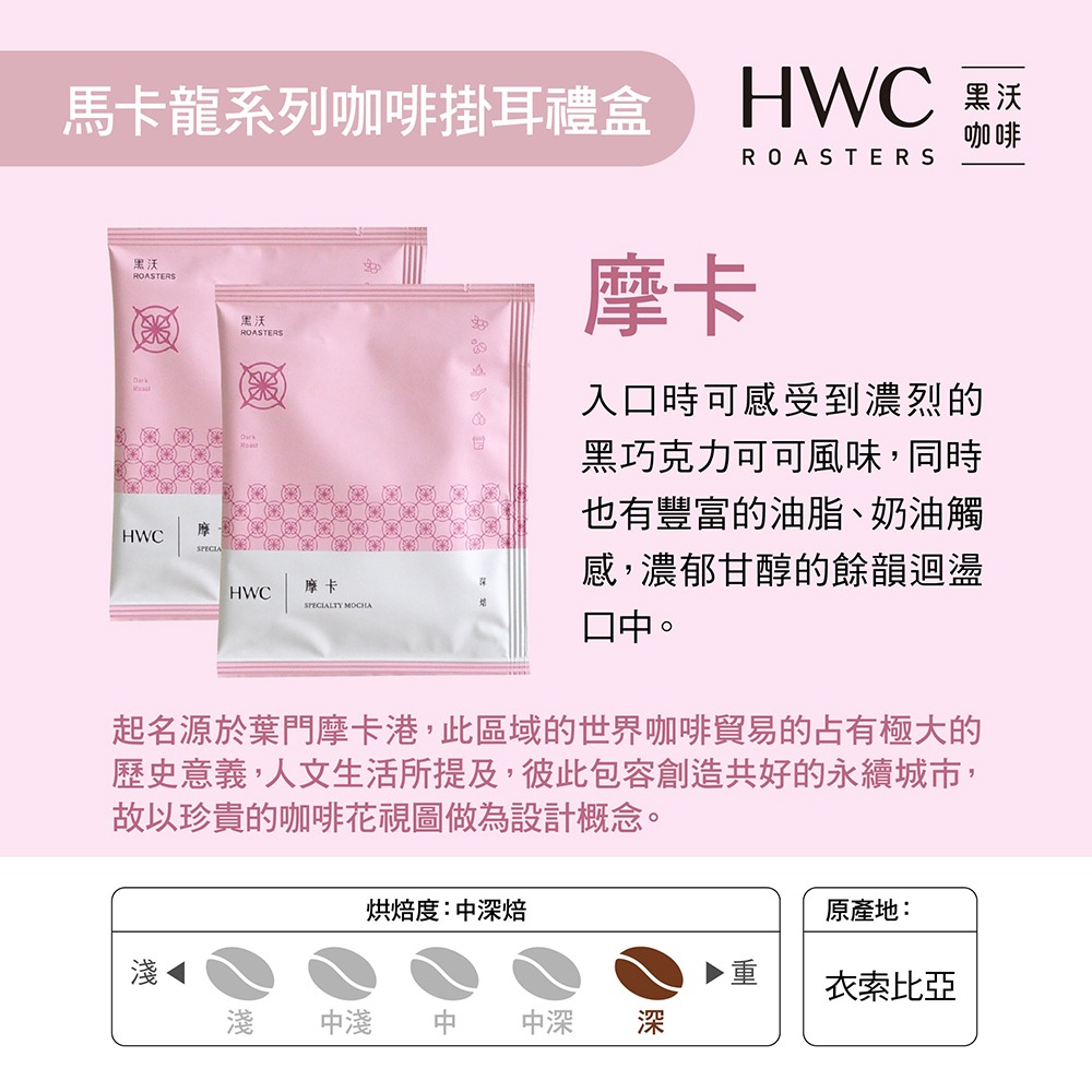 【HWC 黑沃咖啡】馬卡龍系列 濾掛咖啡 綜合禮盒(10gx20入/盒)x4合組-細節圖7