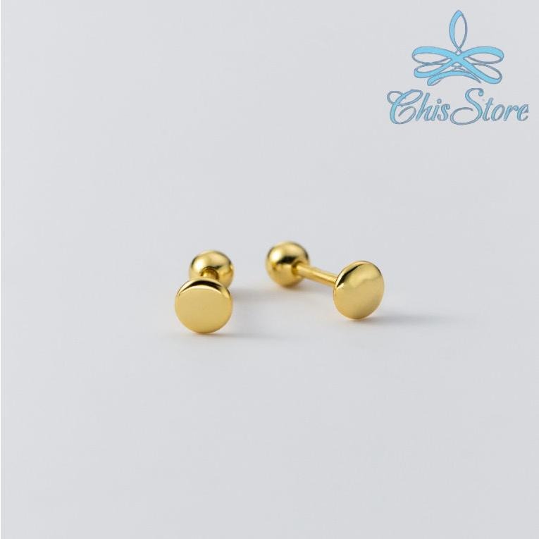 【圓豆純銀鎖珠耳環】純銀925耳環 迷你耳環 防過敏耳環 女生耳環 純銀轉珠耳環 耳珠耳環 簡約耳環 小 2mm耳環鎖式-細節圖4