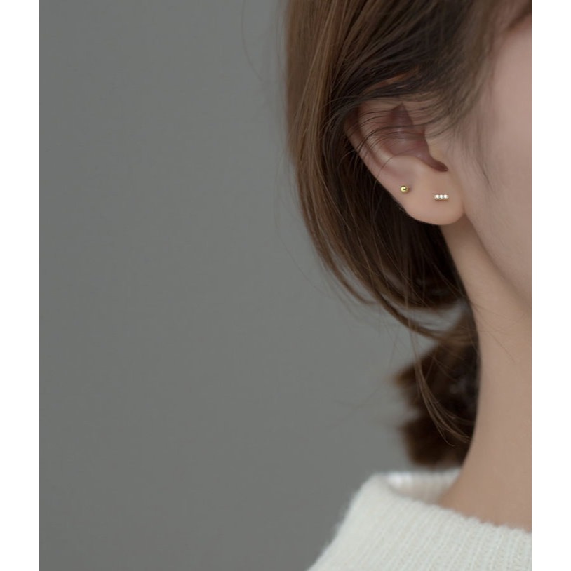 【簡約耳環五件組】韓國耳環 百搭耳環 一週耳環 純銀耳環 一字耳環 耳蝸耳環 小鑽耳環 單邊耳環 防過敏耳環 迷你耳環-細節圖5