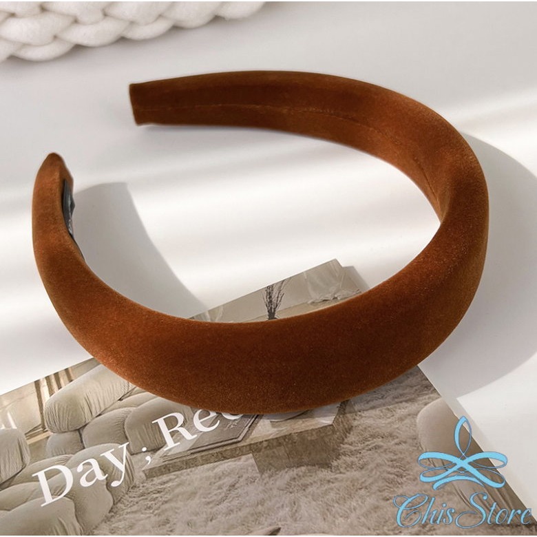 秋冬髮箍【溫暖奶咖色髮箍】法式髮箍 絲絨髮箍 可愛髮箍 寬髮箍 刷毛髮箍 復古髮箍 細髮箍 寬版髮箍 素色髮箍 氣質髮箍-細節圖4