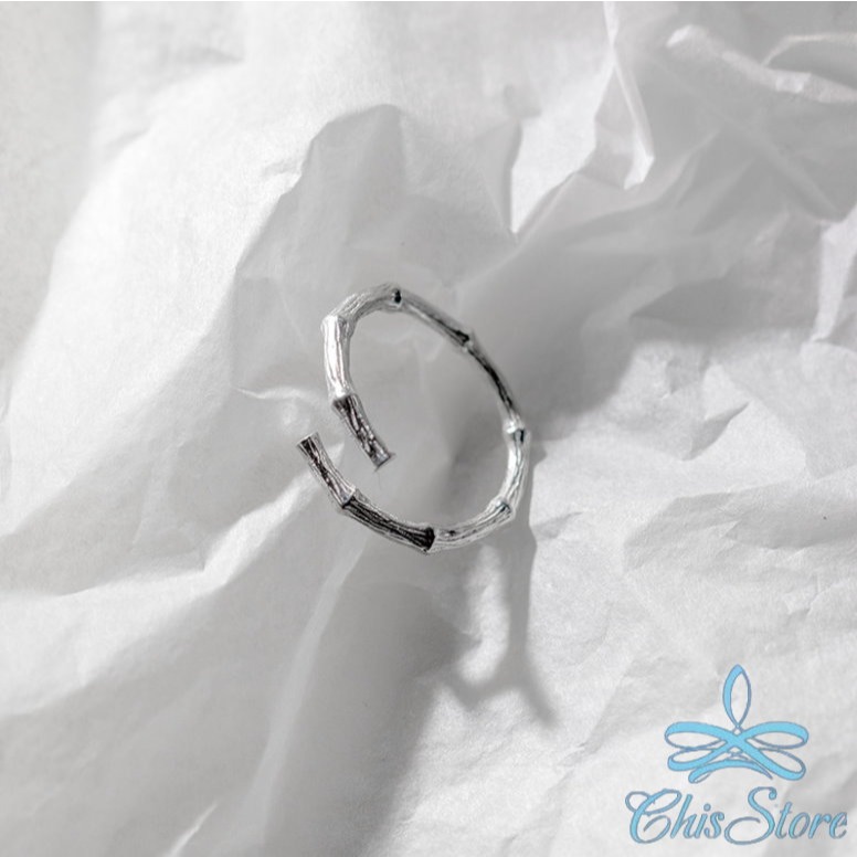 【竹節戒指】韓國戒指 純銀 925 戒指 麻花戒指 波浪戒指 幾何戒指 開口戒指 女生戒指 純銀尾戒 關節戒指 極簡戒指-細節圖3