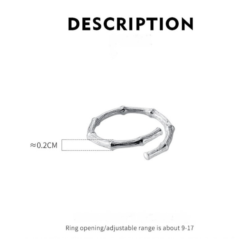 【竹節戒指】韓國戒指 純銀 925 戒指 麻花戒指 波浪戒指 幾何戒指 開口戒指 女生戒指 純銀尾戒 關節戒指 極簡戒指-細節圖5