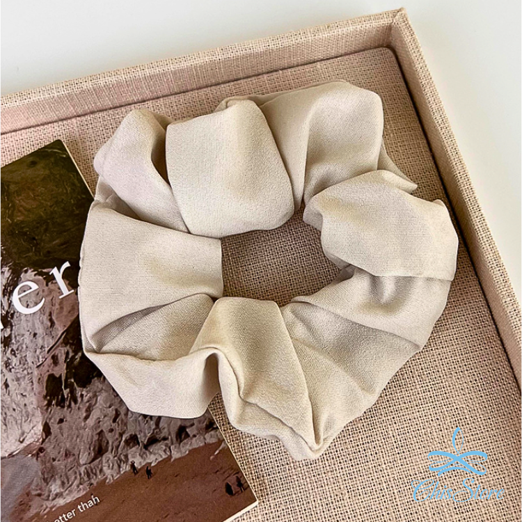 CHISSTORE【牛仔藍髮圈】韓 簡約 牛仔大腸髮圈 綁頭髮 綁髮圈 髮束 彈性 造型 可愛 丸子頭 馬尾髮圈 髮飾-細節圖6