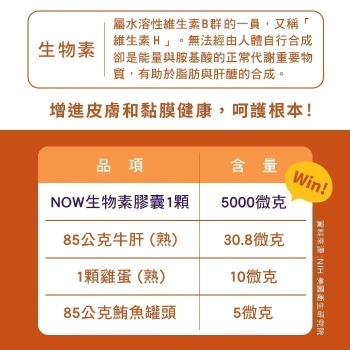 now 生物素膠囊1瓶(60顆)-細節圖3