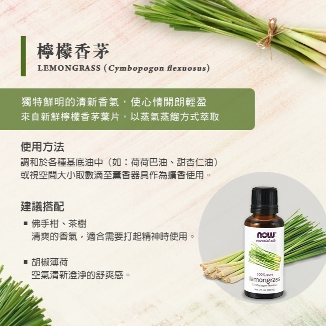 now 檸檬香茅精油 Lemongrass Oil-細節圖2