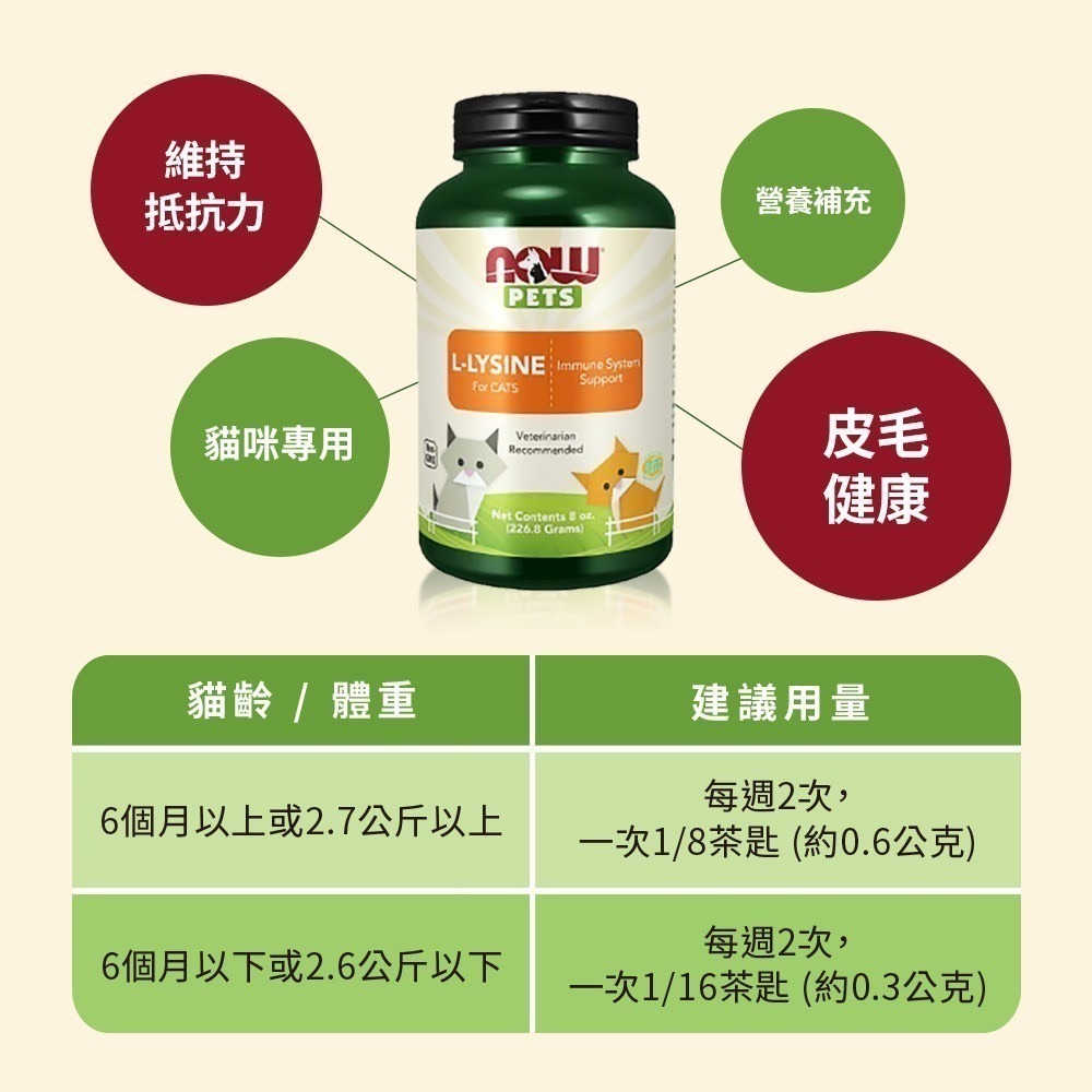 now 寵物貓用左旋離胺酸粉-細節圖3
