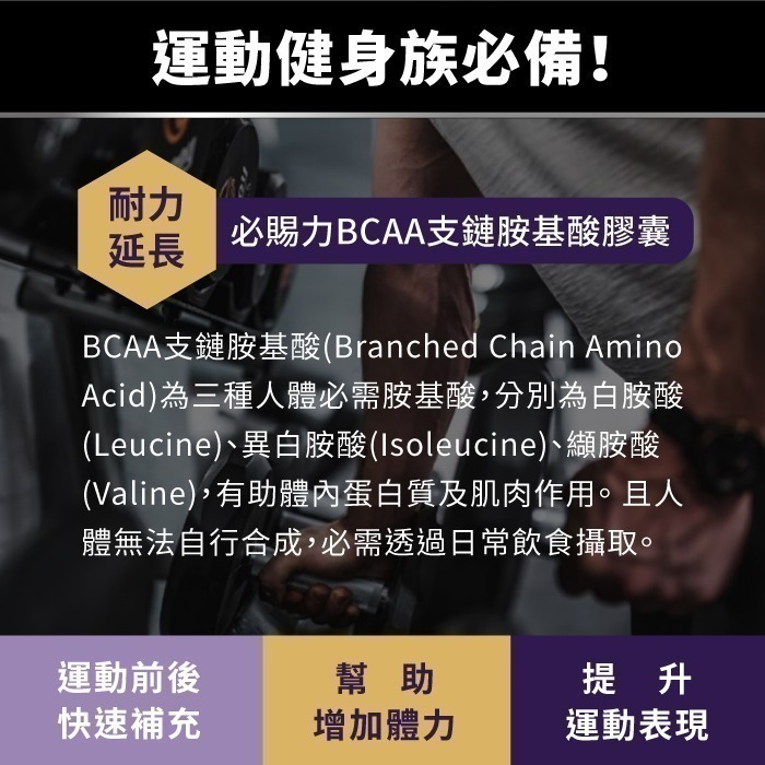 【Bestvite】必賜力BCAA支鏈胺基酸膠囊1瓶(90顆)-細節圖4