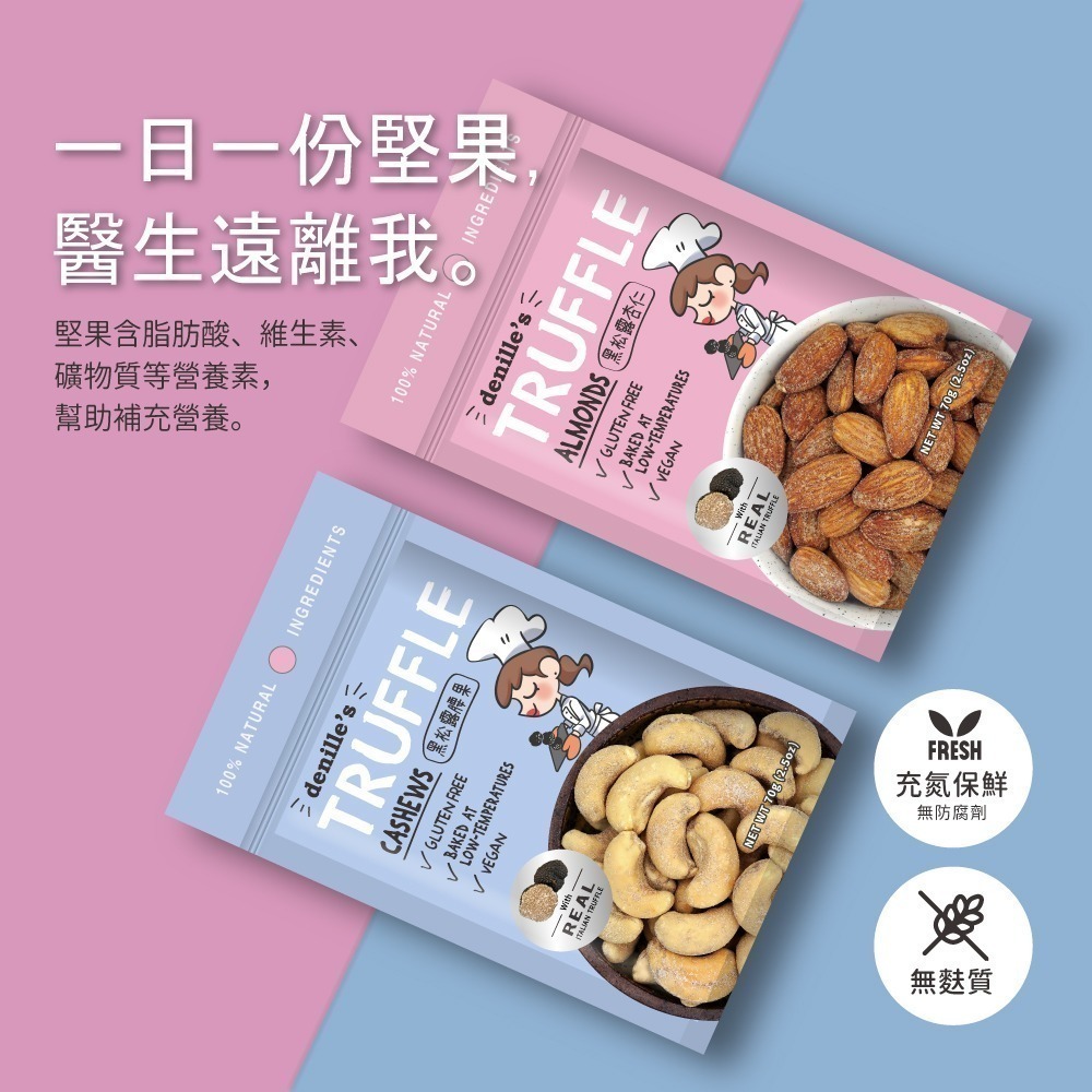 【Denille＇s】黑松露堅果綜合禮盒 附提袋 四入/六入 [非現貨]-細節圖9