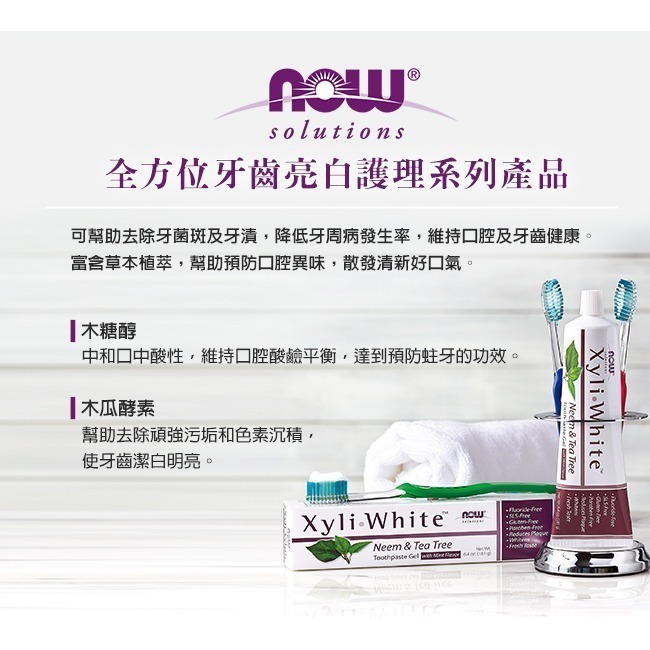 now 白金薄荷牙膏 Platinum Mint Toothpaste Gel-細節圖2