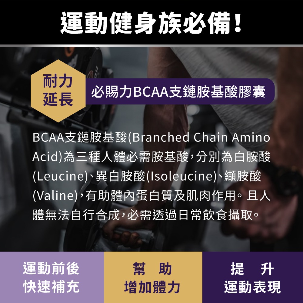 【Bestvite】必賜力BCAA支鏈胺基酸膠囊4瓶組(90顆/瓶)-細節圖4