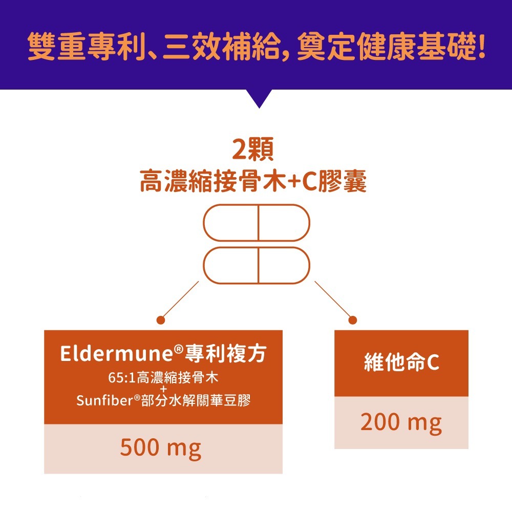 now 高濃縮接骨木+C膠囊2瓶組(90顆/瓶)-細節圖5