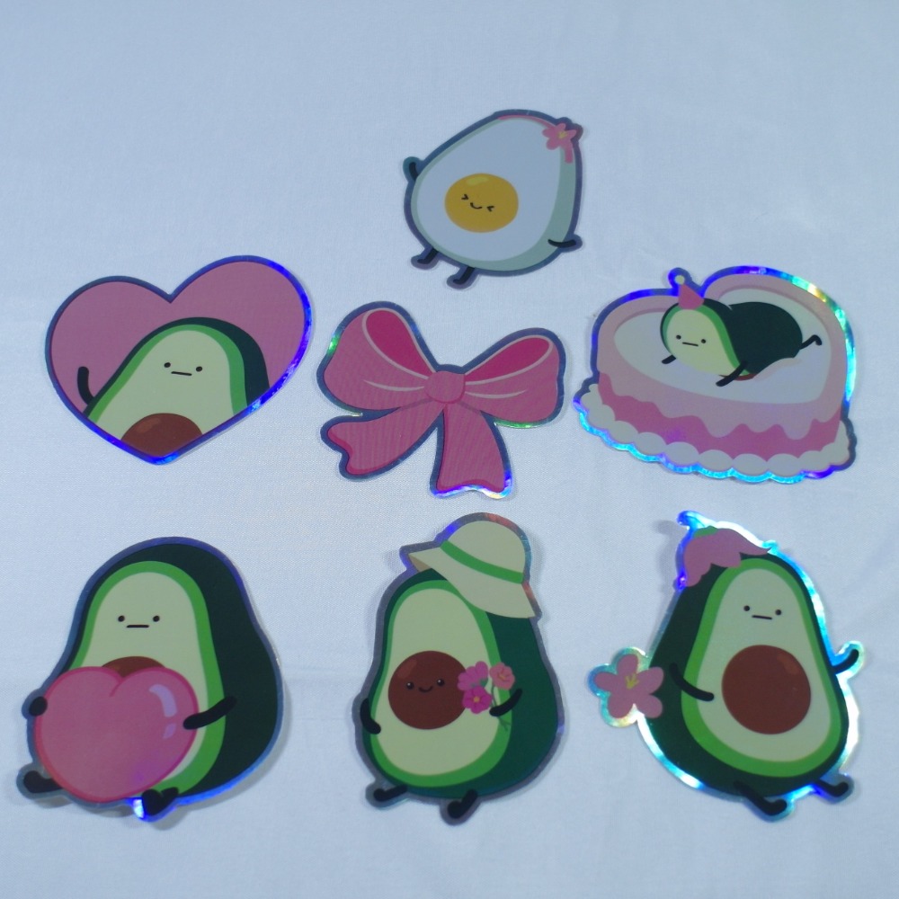 【AVO BROTHER】아보 브라더 七入雷射可重複貼紙組 (共6款)-規格圖2