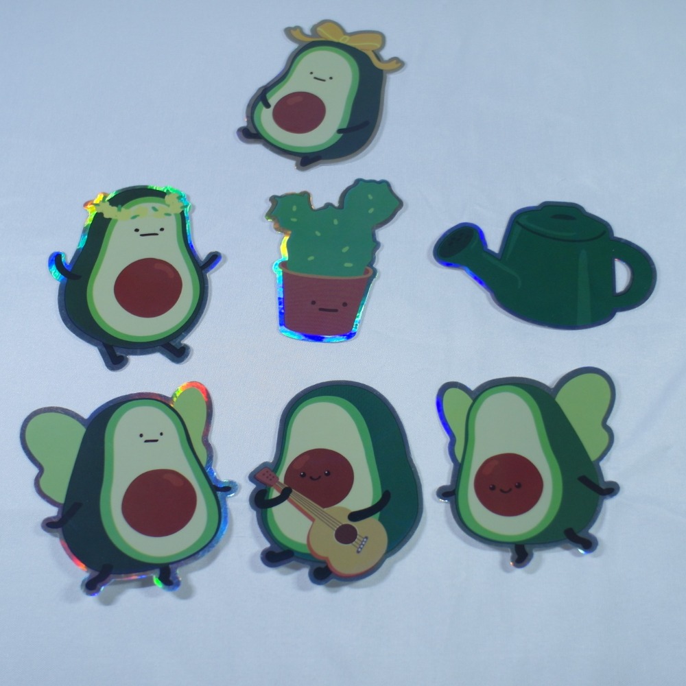 【AVO BROTHER】아보 브라더 七入雷射可重複貼紙組 (共6款)-規格圖2