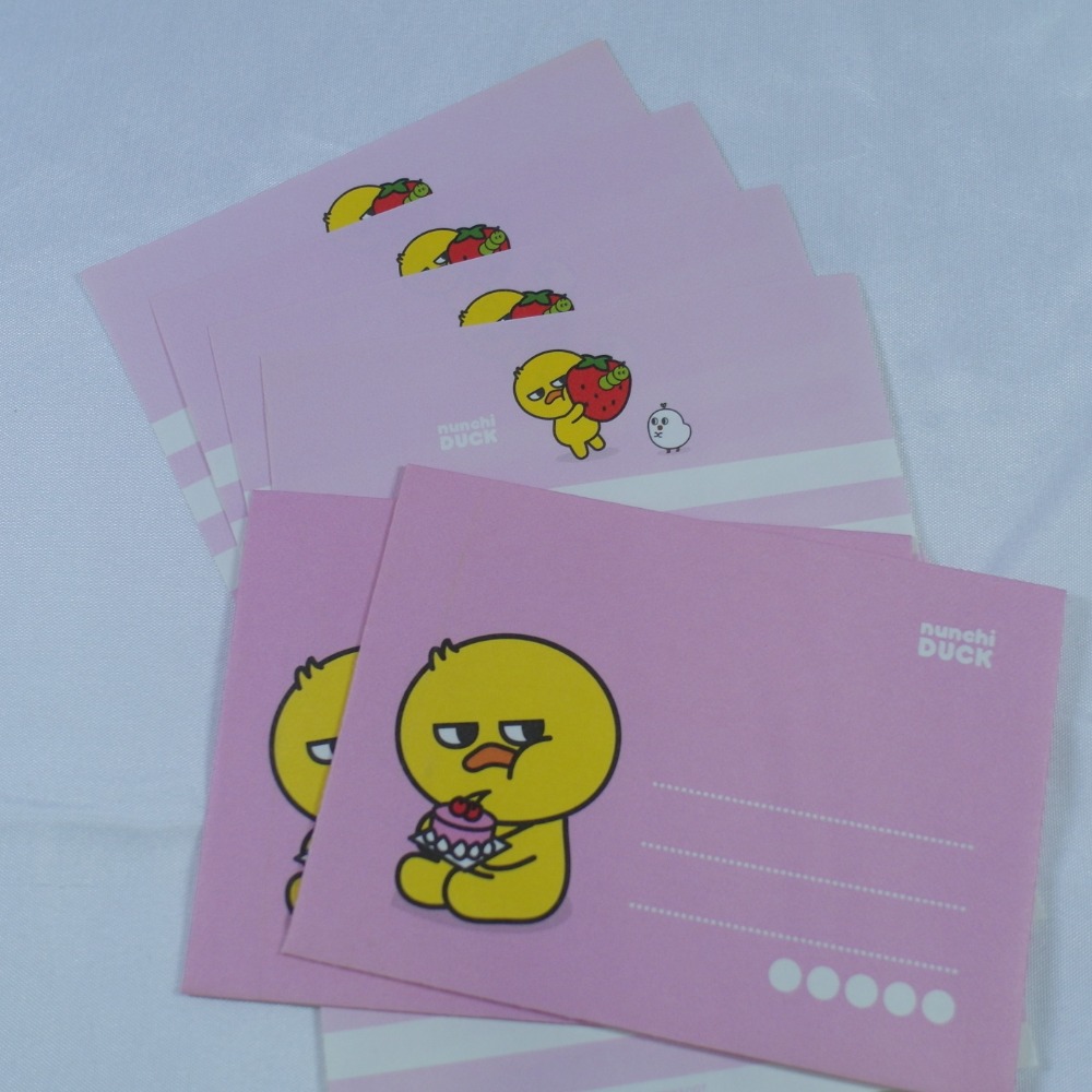 【NUNCHI DUCK】눈치덕 迷你信紙信封組 (共6款)-規格圖1