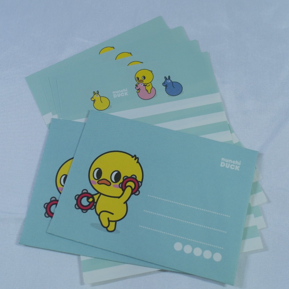 【NUNCHI DUCK】눈치덕 迷你信紙信封組 (共6款)-規格圖1