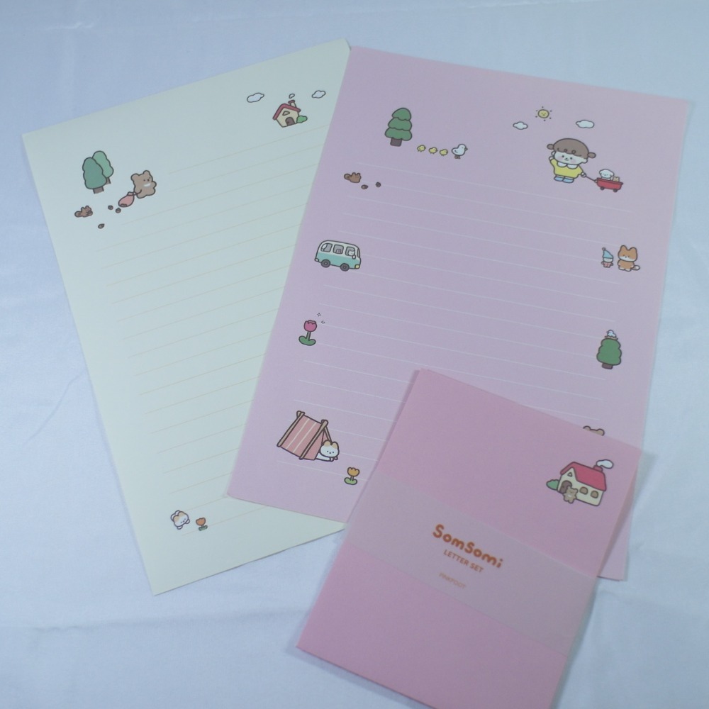 【SOMSOMI】솜소미 信紙信封組 (共2款)-規格圖1