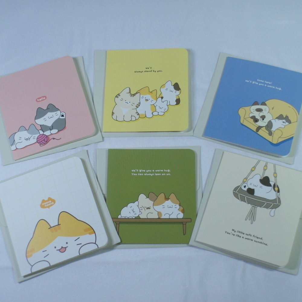【NYANG NYANG】냥냥 迷你萬用卡片信封組 (共6款)-細節圖2