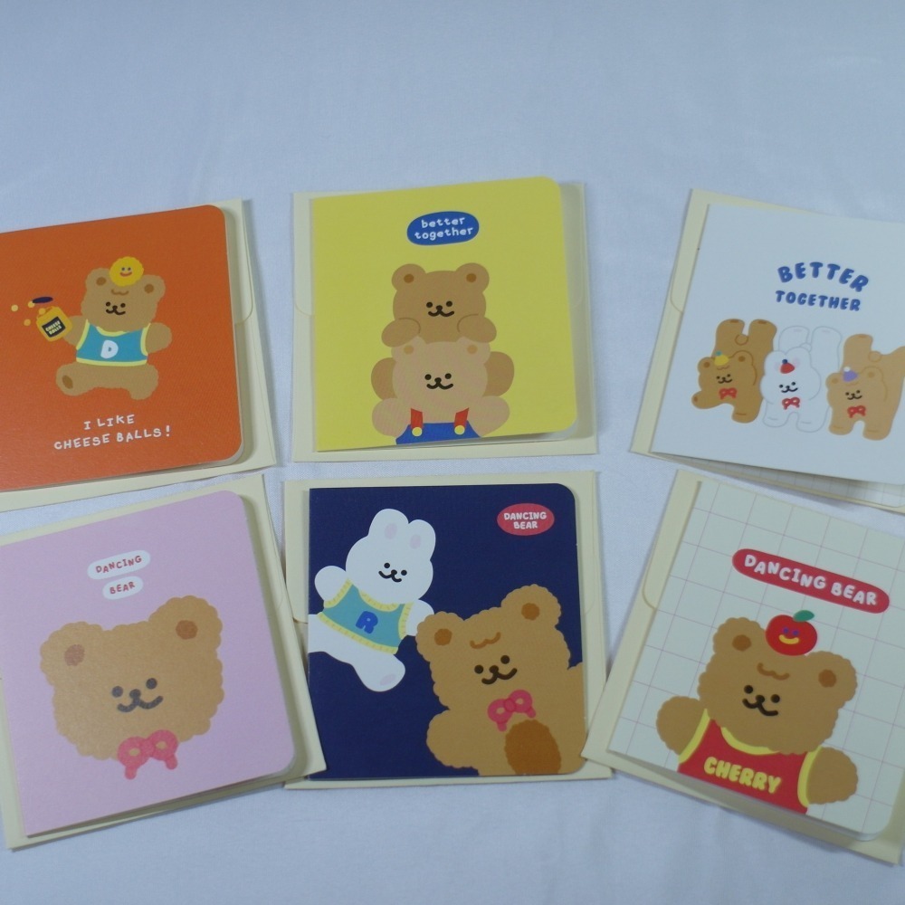 【DANCING BEAR】댄싱베어 迷你萬用卡片信封組 (共6款)-細節圖2
