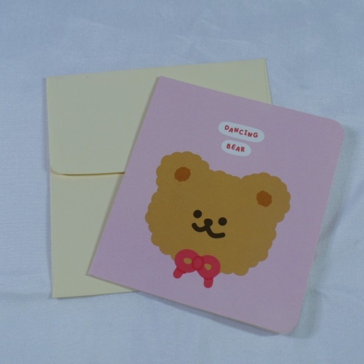 【DANCING BEAR】댄싱베어 迷你萬用卡片信封組 (共6款)-規格圖2