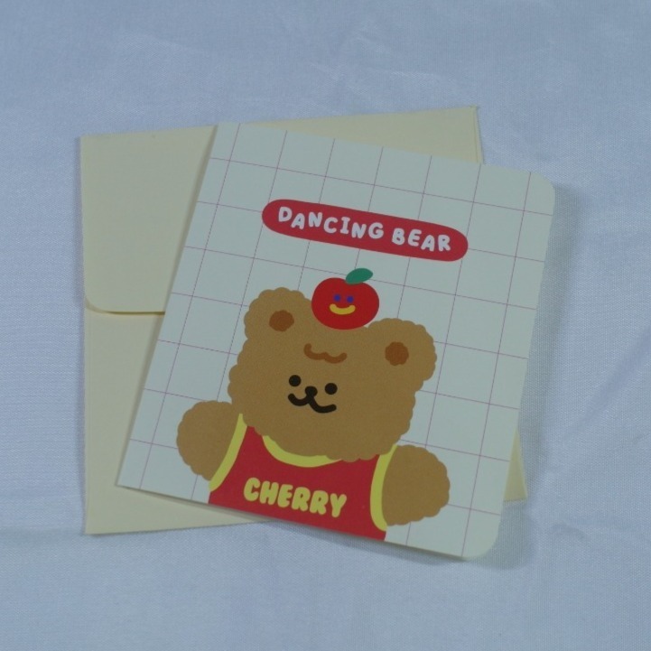 【DANCING BEAR】댄싱베어 迷你萬用卡片信封組 (共6款)-規格圖2