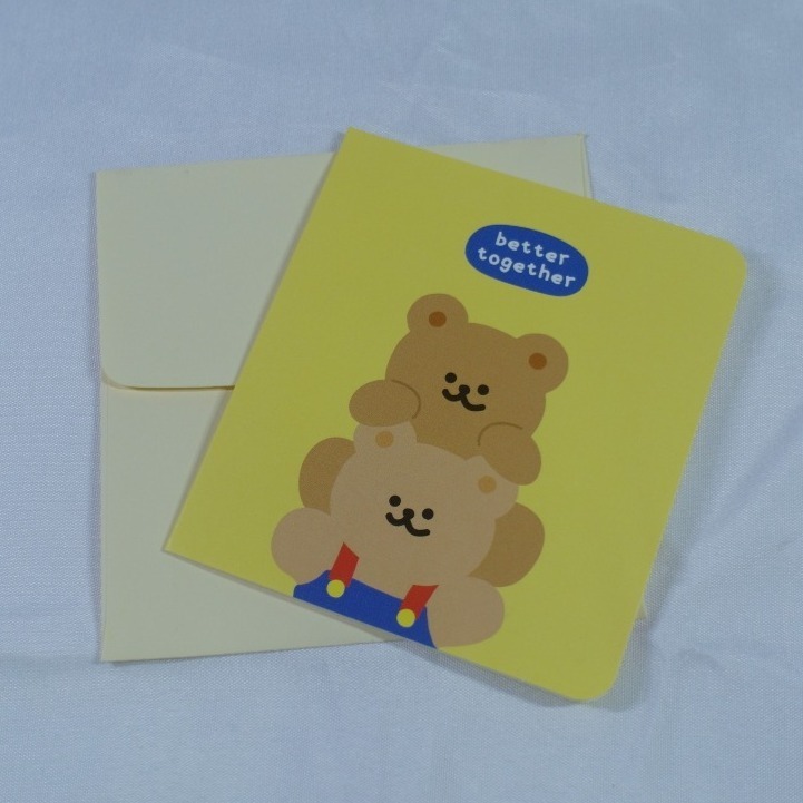 【DANCING BEAR】댄싱베어 迷你萬用卡片信封組 (共6款)-規格圖2