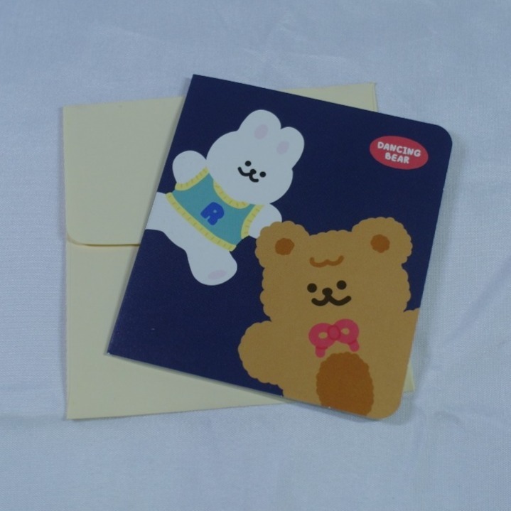 【DANCING BEAR】댄싱베어 迷你萬用卡片信封組 (共6款)-規格圖2