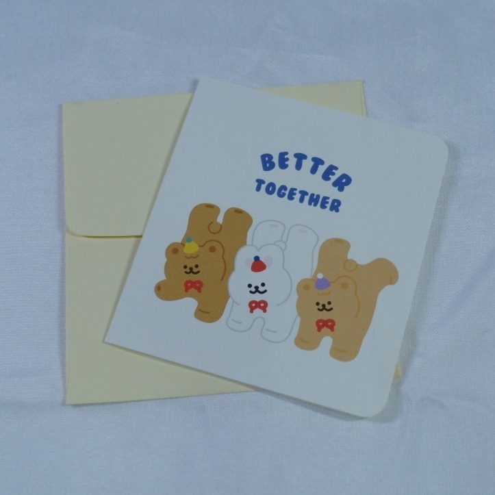 【DANCING BEAR】댄싱베어 迷你萬用卡片信封組 (共6款)-規格圖2