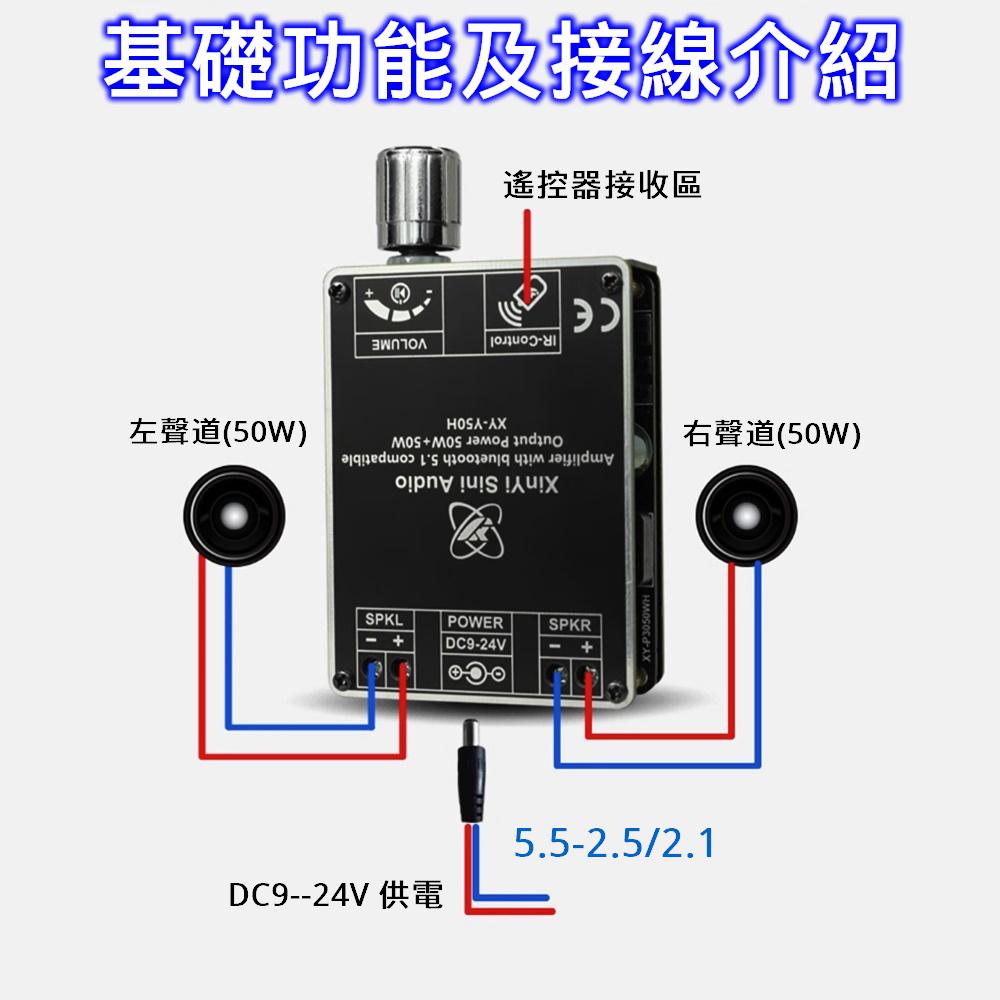 ⚡️電世界⚡️ 50W*2 藍牙數位功放板 TPA3116 帶遙控器 XY-Y50H [1174]-細節圖3