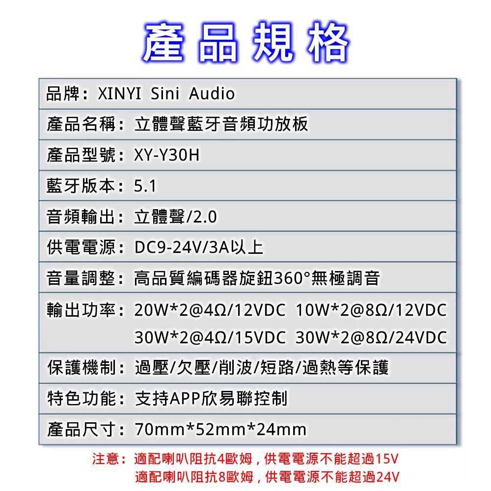 ⚡️電世界⚡️ 30W+30W 藍牙數位功放板 TPA3118 帶遙控器 XY-Y30H [1171]-細節圖2